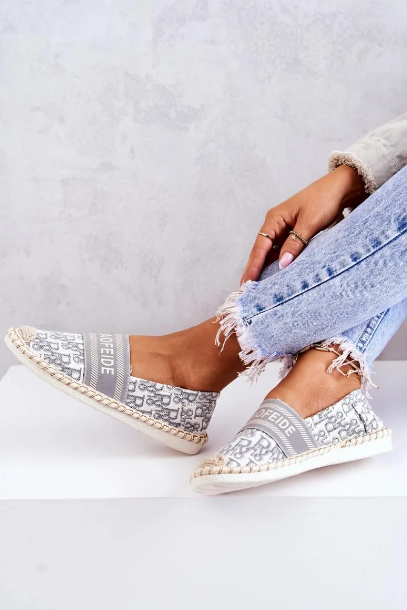 Best Klasyczne Espadryle Szare Warm Time Damskie Czarne Espadryle