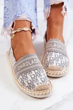 Best Klasyczne Espadryle Szare Warm Time Damskie Czarne Espadryle
