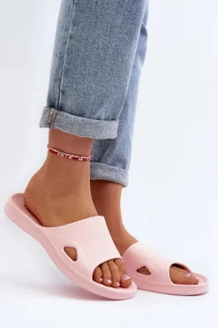 Outlet Boto Klasyczne Klapki Damskie Różowe Juniria Różowy