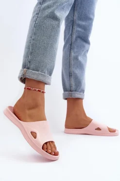 Outlet Boto Klasyczne Klapki Damskie Różowe Juniria Różowy