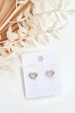 Hot Glam Chic Klasyczne Kolczyki W Kształcie Serca Złote