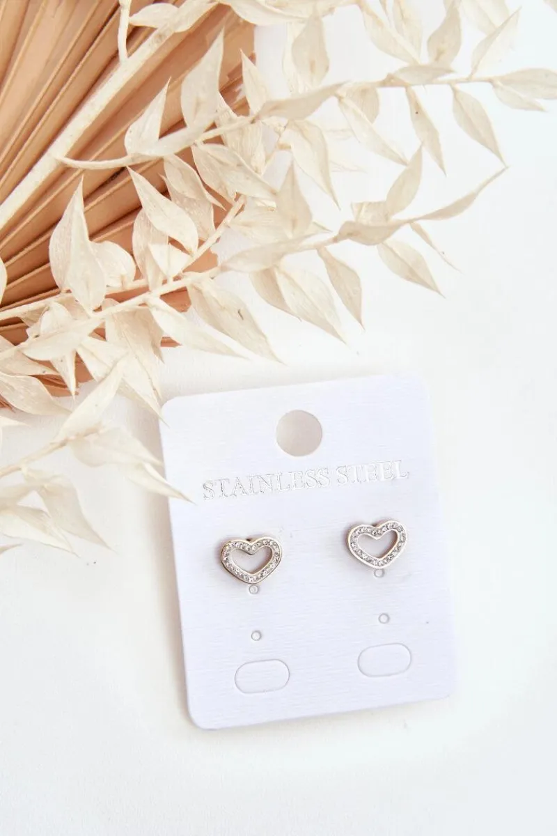 Hot Glam Chic Klasyczne Kolczyki W Kształcie Serca Złote