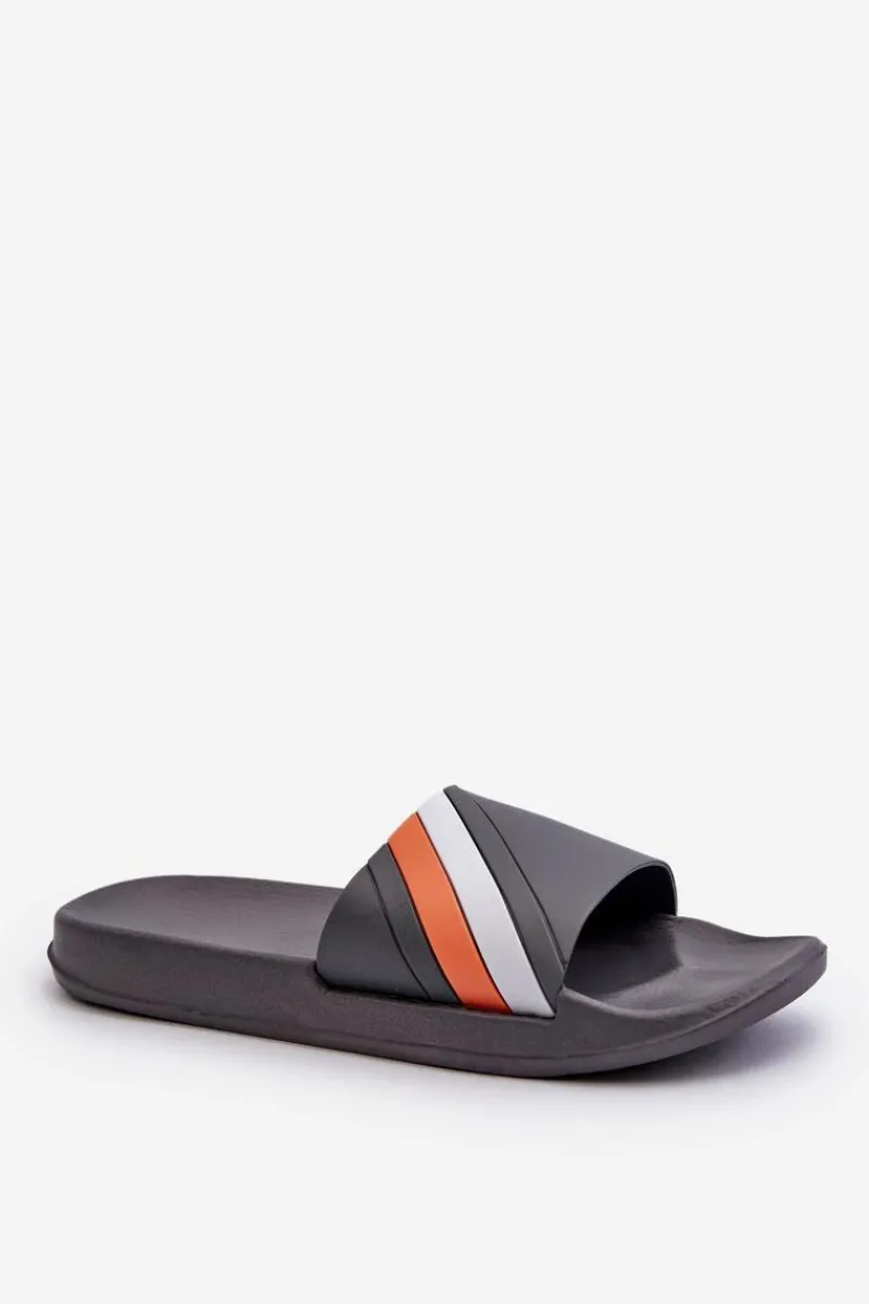 Discount Klasyczne Lekkie Klapki Męskie Szare Bemostom Męskie Klapki Męskie Klasyczne