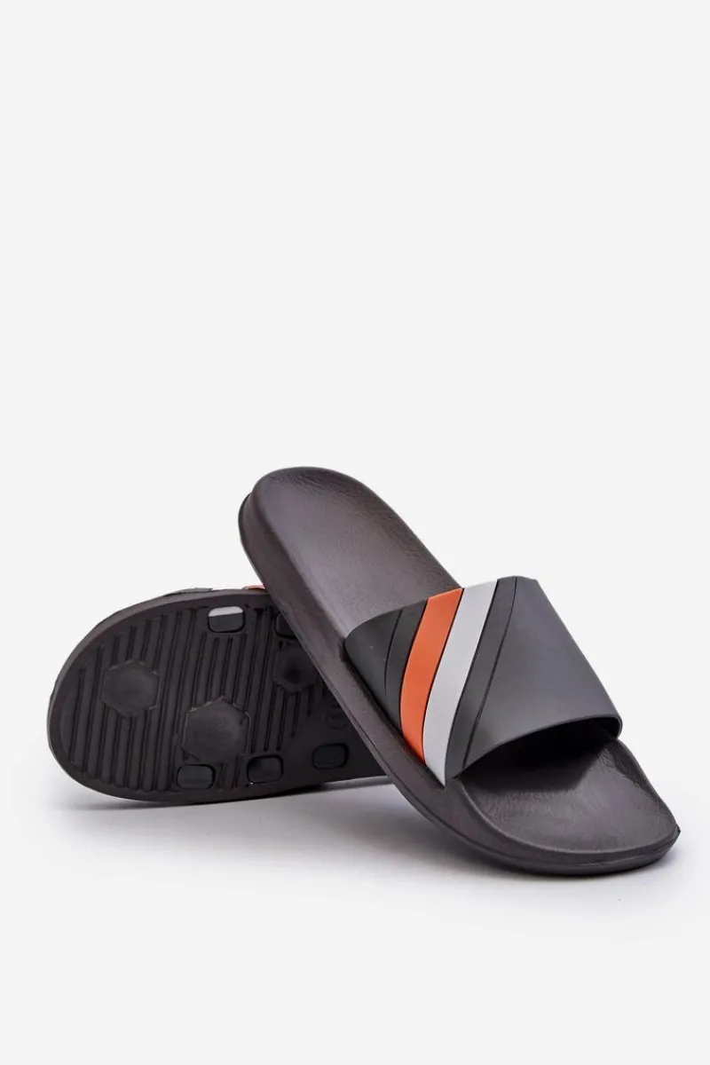 Discount Klasyczne Lekkie Klapki Męskie Szare Bemostom Męskie Klapki Męskie Klasyczne