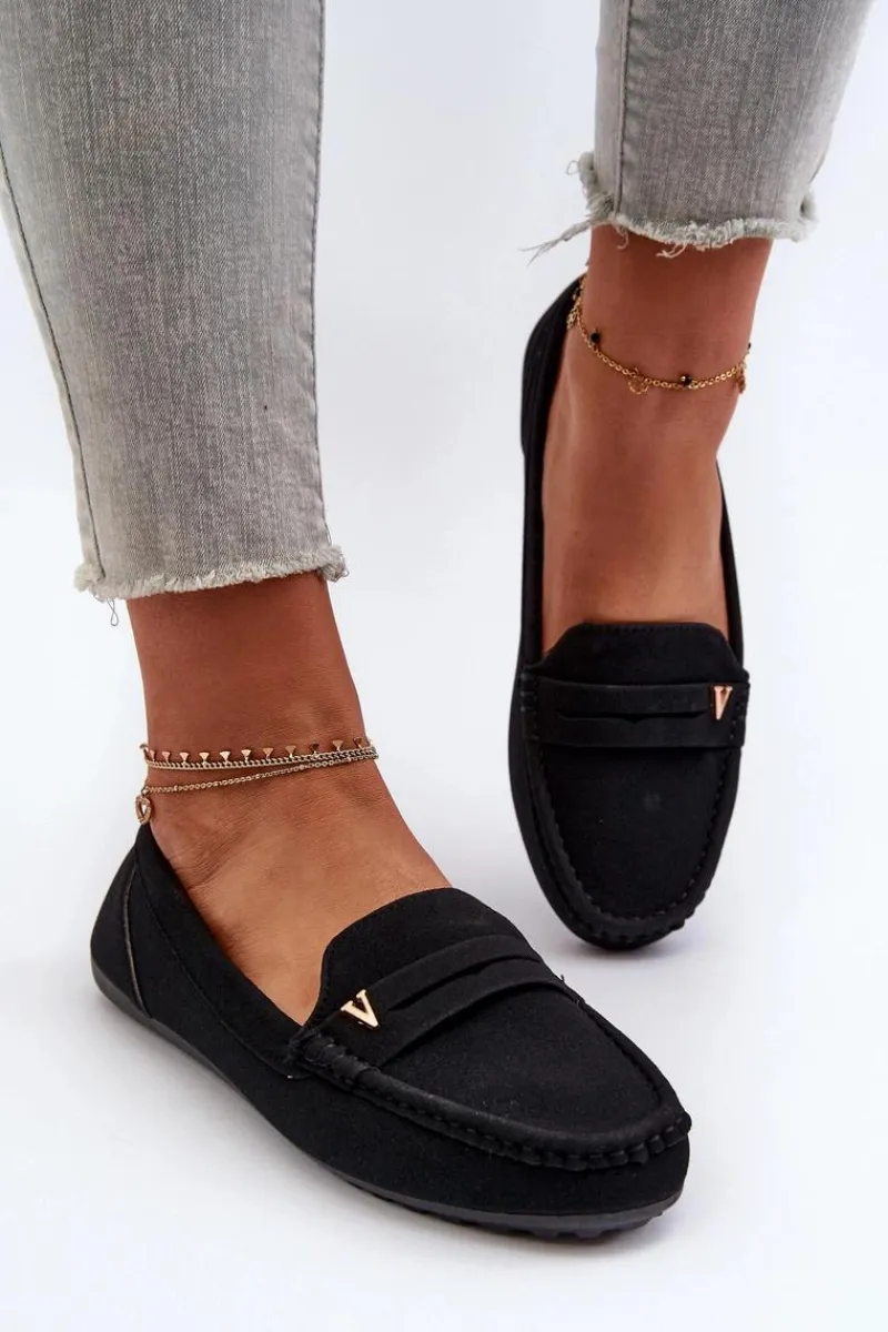Hot Boto Klasyczne Mokasyny Damskie Czarne Iramarie