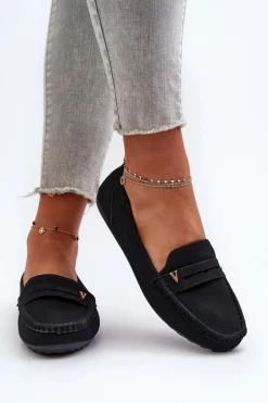 Hot Boto Klasyczne Mokasyny Damskie Czarne Iramarie