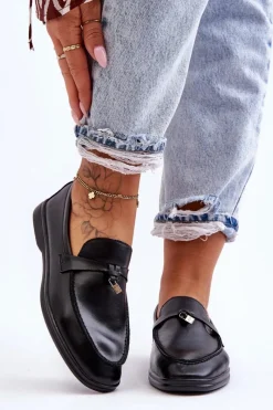 Boto Klasyczne Mokasyny Damskie Czarne Cortez Czarny