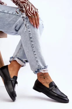 Boto Klasyczne Mokasyny Damskie Czarne Cortez Czarny