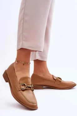 Hot Boto Klasyczne Mokasyny Damskie Brązowe Lorien