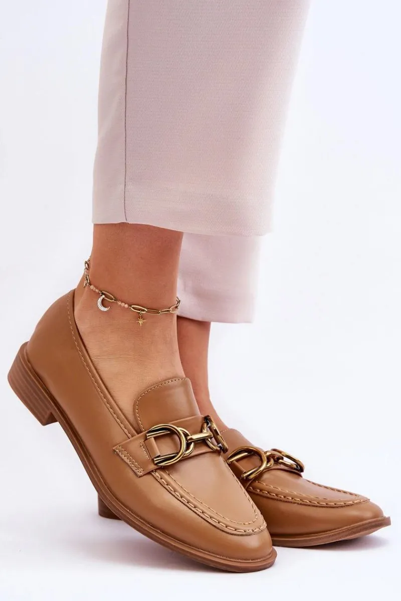 Hot Boto Klasyczne Mokasyny Damskie Brązowe Lorien