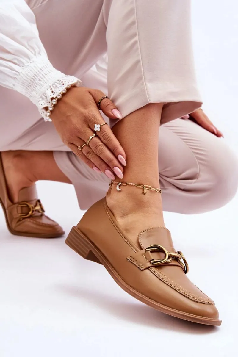 Hot Boto Klasyczne Mokasyny Damskie Brązowe Lorien