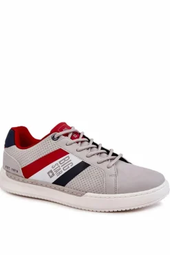Obuwie Sportowe Męskie>Big Star Shoes Klasyczne Męskie Buty Sportowe Memory Foam Big Star KK174056 Szare