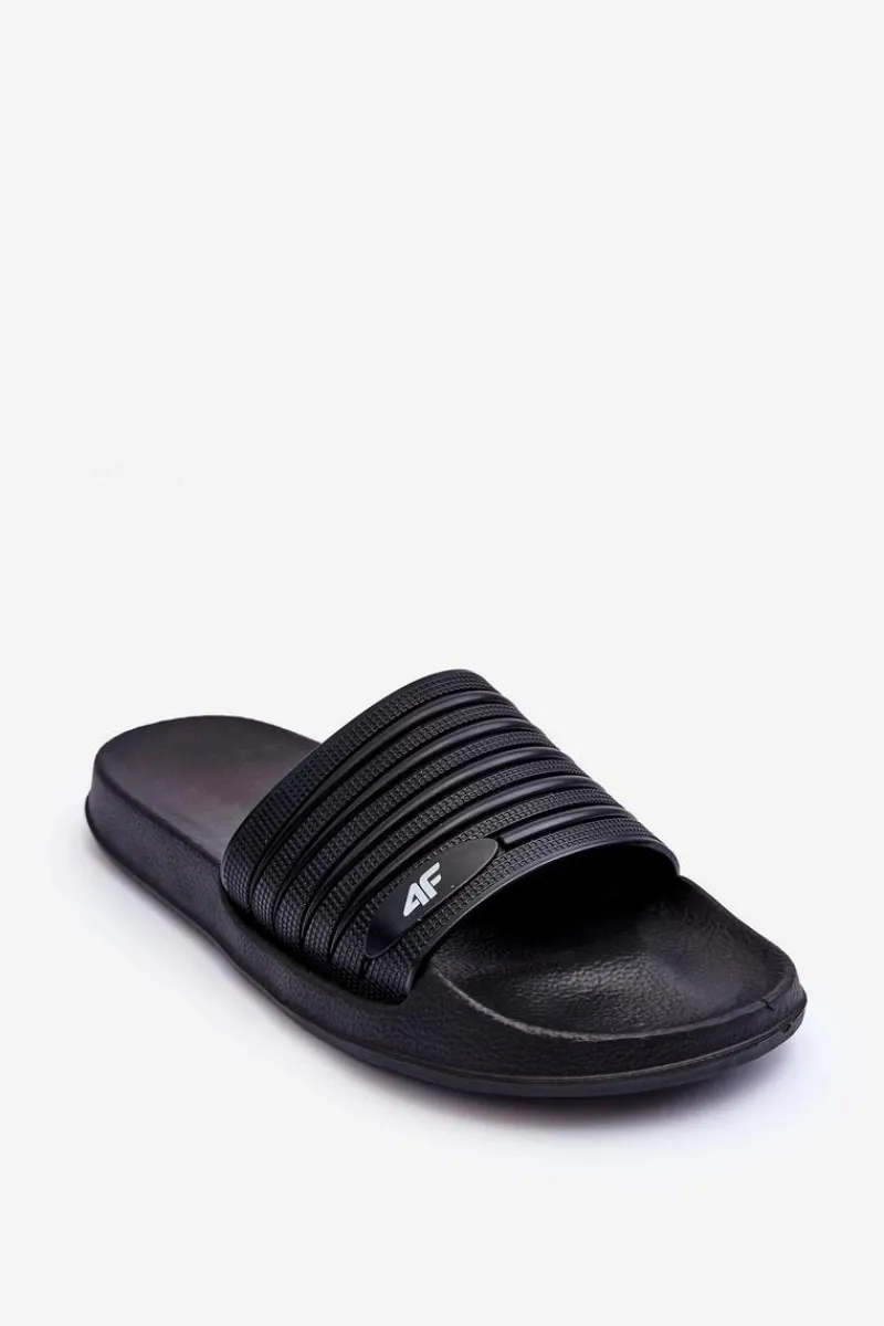 Sale Klasyczne Męskie Klapki SS23FFLIM072-20S Czarne Męskie Klapki Męskie Klasyczne