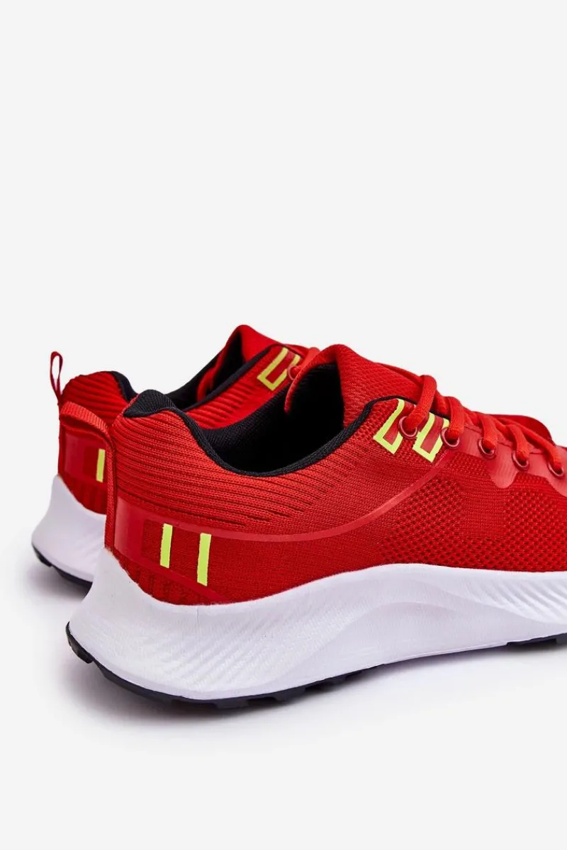 Obuwie Sportowe Męskie>Boto Klasyczne Męskie Sportowe Buty Sznurowane Czerwone Jasper