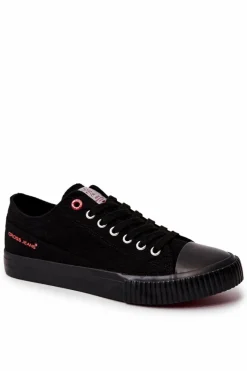 Clearance Klasyczne Męskie Trampki JJ1R4032C Czarne Męskie Trampki Męskie Cross Jeans|Trampki Niskie