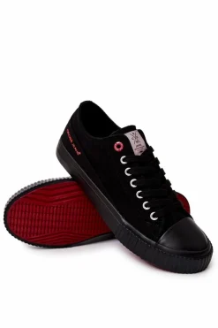 Clearance Klasyczne Męskie Trampki JJ1R4032C Czarne Męskie Trampki Męskie Cross Jeans|Trampki Niskie