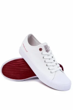 Online Cross Jeans Klasyczne Męskie Trampki JJ1R4031C Białe