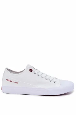 Online Cross Jeans Klasyczne Męskie Trampki JJ1R4031C Białe