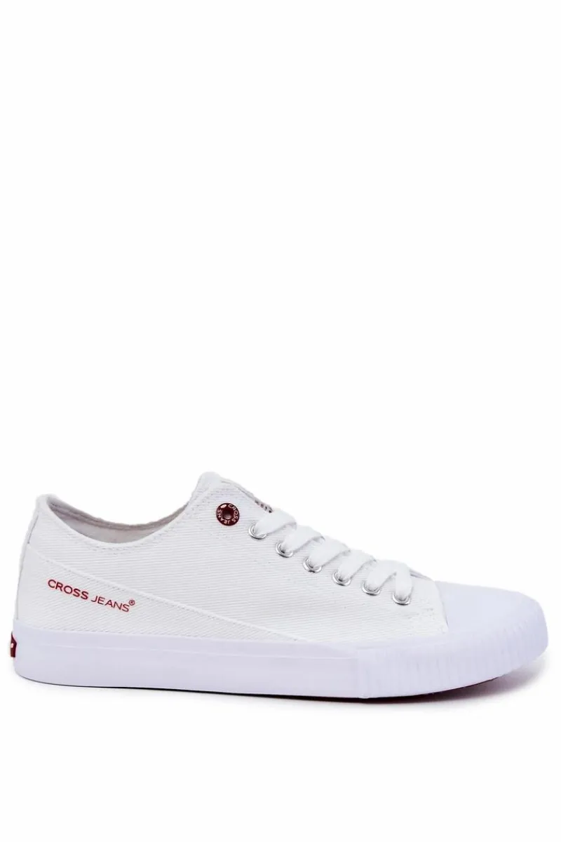 Online Cross Jeans Klasyczne Męskie Trampki JJ1R4031C Białe