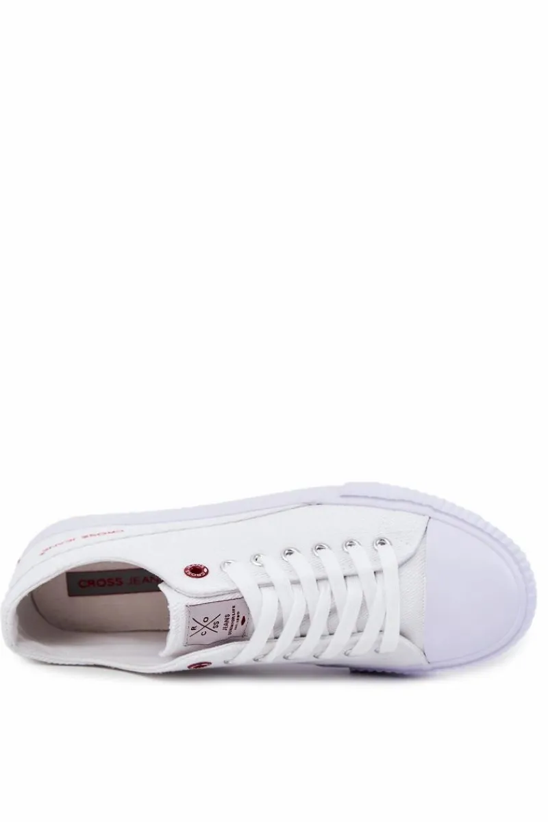 Online Cross Jeans Klasyczne Męskie Trampki JJ1R4031C Białe