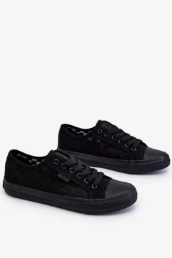 Sale Klasyczne Niskie Trampki Big Star LL274072 Czarne Damskie Trampki Damskie Big Star|Trampki Damskie Niskie