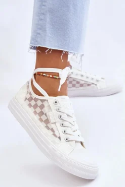 Trampki Damskie Big Star|Trampki Damskie Niskie>Big Star Shoes Klasyczne Niskie Trampki Big Star LL274071 Białe