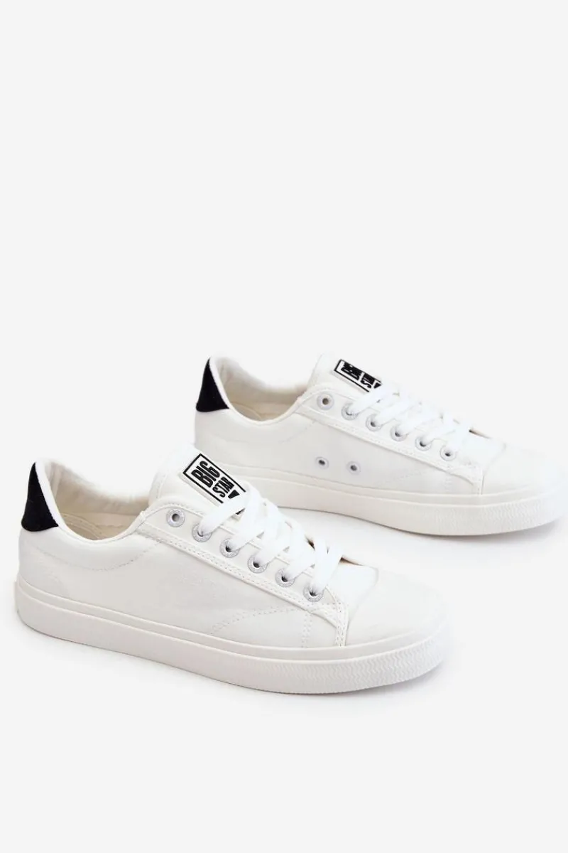 Discount Klasyczne Niskie Trampki Big Star LL274091 Białe Damskie Trampki Damskie Big Star|Trampki Damskie Niskie