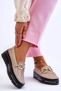 Loafersy Damskie|Mokasyny Damskie Skórzane><noscript><img width=