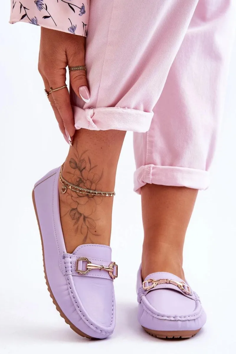 Best Klasyczne Skórzane Mokasyny Fioletowe Verona Damskie Mokasyny Damskie Zamszowe