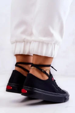 Trampki Damskie Cross Jeans|Trampki Damskie Niskie></noscript>Cross Jeans Klasyczne Trampki JJ2R4019C Czarne Czarny