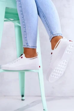 Online Klasyczne Trampki JJ2R4017C Białe Damskie Trampki Damskie Cross Jeans|Trampki Damskie Niskie