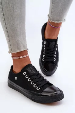 Hot Big Star Shoes Klasyczne Trampki Damskie Big Star NN274284 Czarne