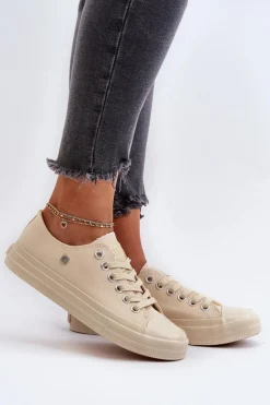 Trampki Damskie Big Star|Trampki Damskie Niskie></noscript>Big Star Shoes Klasyczne Trampki Damskie Big Star NN274286 Beżowe Beżowy