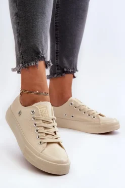 Trampki Damskie Big Star|Trampki Damskie Niskie></noscript>Big Star Shoes Klasyczne Trampki Damskie Big Star NN274286 Beżowe Beżowy