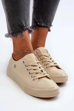 Trampki Damskie Big Star|Trampki Damskie Niskie></noscript>Big Star Shoes Klasyczne Trampki Damskie Big Star NN274286 Beżowe Beżowy