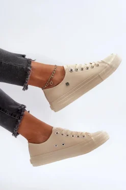 Trampki Damskie Big Star|Trampki Damskie Niskie></noscript>Big Star Shoes Klasyczne Trampki Damskie Big Star NN274286 Beżowe Beżowy