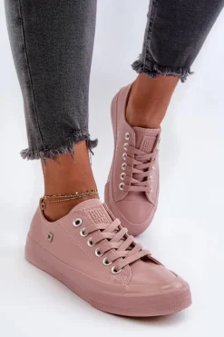 Hot Klasyczne Trampki Damskie Big Star NN274291 Różowe Damskie Trampki Damskie Big Star|Trampki Damskie Niskie