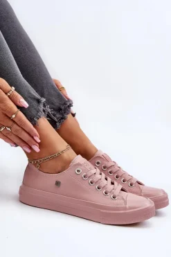 Hot Klasyczne Trampki Damskie Big Star NN274291 Różowe Damskie Trampki Damskie Big Star|Trampki Damskie Niskie