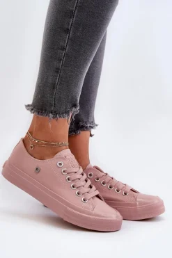 Hot Klasyczne Trampki Damskie Big Star NN274291 Różowe Damskie Trampki Damskie Big Star|Trampki Damskie Niskie