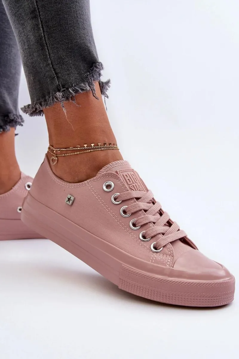 Hot Klasyczne Trampki Damskie Big Star NN274291 Różowe Damskie Trampki Damskie Big Star|Trampki Damskie Niskie