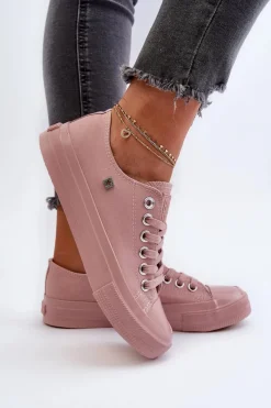 Hot Klasyczne Trampki Damskie Big Star NN274291 Różowe Damskie Trampki Damskie Big Star|Trampki Damskie Niskie