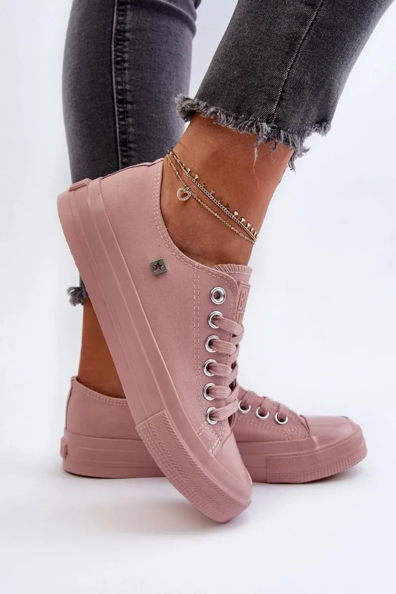 Hot Klasyczne Trampki Damskie Big Star NN274291 Różowe Damskie Trampki Damskie Big Star|Trampki Damskie Niskie