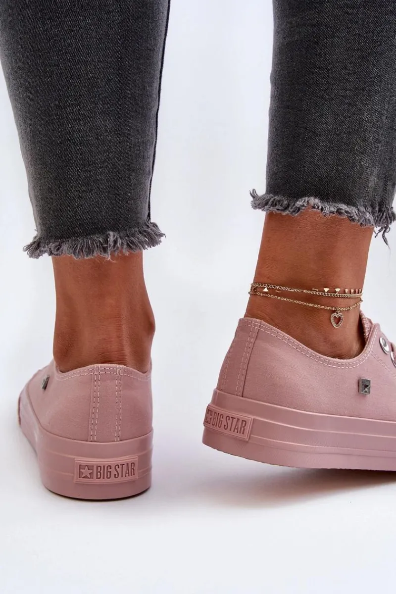Hot Klasyczne Trampki Damskie Big Star NN274291 Różowe Damskie Trampki Damskie Big Star|Trampki Damskie Niskie