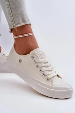 Trampki Damskie Big Star|Trampki Damskie Niskie></noscript>Big Star Shoes Klasyczne Trampki Damskie Big Star NN274285 Białe Biały