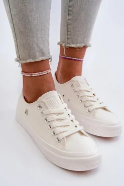 Trampki Damskie Big Star|Trampki Damskie Niskie></noscript>Big Star Shoes Klasyczne Trampki Damskie Big Star NN274285 Białe Biały