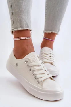 Trampki Damskie Big Star|Trampki Damskie Niskie></noscript>Big Star Shoes Klasyczne Trampki Damskie Big Star NN274285 Białe Biały