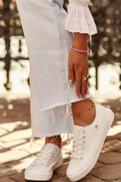 Trampki Damskie Big Star|Trampki Damskie Niskie></noscript>Big Star Shoes Klasyczne Trampki Damskie Big Star NN274285 Białe Biały