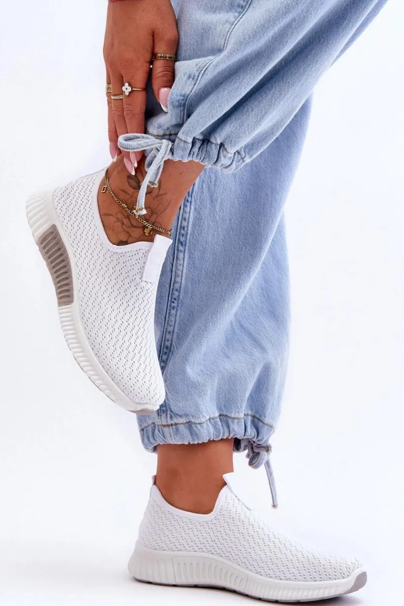 Online Klasyczne Wsuwane Buty Sportowe Białe Frankie Damskie Buty Sportowe Na Platformie|Sneakersy Damskie