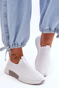 Online Klasyczne Wsuwane Buty Sportowe Białe Frankie Damskie Buty Sportowe Na Platformie|Sneakersy Damskie