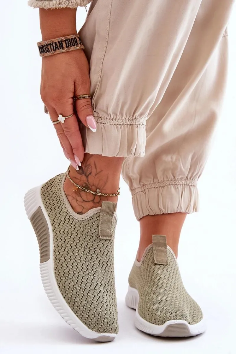 Hot Boto Klasyczne Wsuwane Buty Sportowe Zielone Frankie